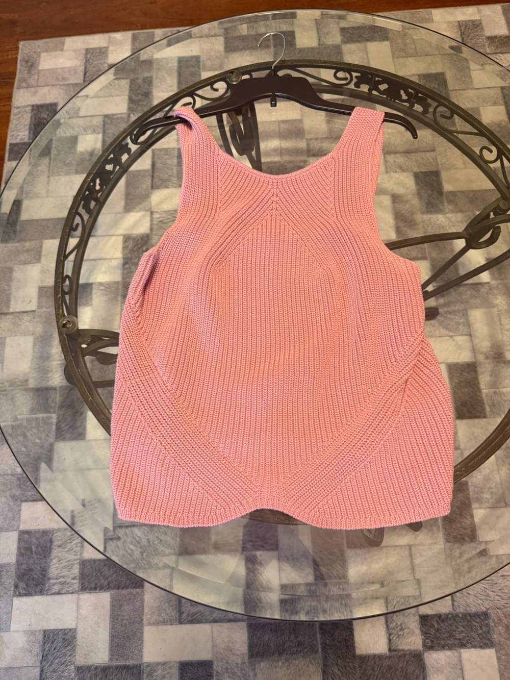 Express Pink Ribbed Knit Tank Top